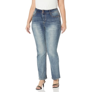 WallFlower Women's Instastretch Luscious Curvy Bootcut Jeans, Basil, 11 Short