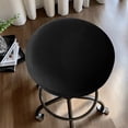 thumbnail image 1 of Czzoypi Round Bar Stool Seat CoversStretch Round Bar Stool Covers Washable Bar Stool Seat Covers (Black), 1 of 6