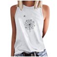 thumbnail image 1 of Besolor Débardeurs pour Femmes 2024 Tendance Imprimé Col Rond Sans Manches T-Shirts Décontractés Amples Tunique d'Été Blouse, 1 of 5