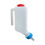 Hearth & Gear Baby Bottles 800ml Lamb Baby Bottle With Scale Hanging Milk Feeder Bottle Little Goat Calf Sheep Nursing Bottle With Handle Soft Nipple Slow To Medium White