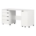 thumbnail image 2 of South Shore, Crea Sewing Craft Table on Wheels, Indoor Use, Pure White, 2 of 14