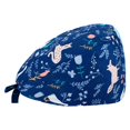 thumbnail image 4 of destyer Gourd Caps Nurse Durability Pure Color Button Professional Assorted Colors Tie Back Work Uniform Operating Hats L18, 4 of 6
