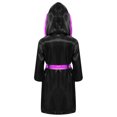 thumbnail image 2 of Doomiva Enfants Garçons Robe de Boxe Art Martial Muay Thaï Uniforme Manches Longues Kick Boxe Robe à Capuche Tenues Noir&Rose Vif A 10, 2 of 5