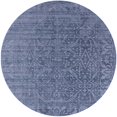 thumbnail image 1 of Ahgly Company Indoor Round Mid-Century Modern Azure Blue Oriental Area Rugs, 4' Round, 1 of 6