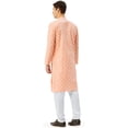 thumbnail image 3 of Maple Clothing Kurta en Coton Pyjama Ethnique Imprimé Indien Décontracté (Pêche, 3TG), 3 of 6