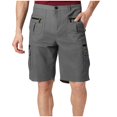thumbnail image 2 of Yusimy Men's Casual Cotton Linen Shorts Elastic Waist Drawstring Pocket Solid Color Summer Beach Relaxed Fit, 2 of 7