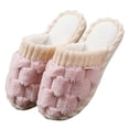 thumbnail image 1 of Pisexur House Slippers for Woman Keep Warm and Non-Slip Slippers Contrast Color Plush Warm Home Indoor Slippers & Comfortable and Durable House Slippers for Woman, 1 of 2