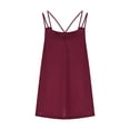 thumbnail image 2 of Birdeem T-Shirt Mode Femme Couleur Unie Col en V Confortable Ample Sans Manches Blouse Décontractée, 2 of 5