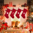 thumbnail image 3 of Christmas Knitted Stocking With Personalised Alphabet Tree Pendant Decorations Letter Initial Red L, 3 of 9