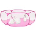 thumbnail image 4 of ODOMY Foldable Waterproof Ocean Ball Pool Tent Outdoor Indoor Play Pit Small Animal Cage Pink, 4 of 16