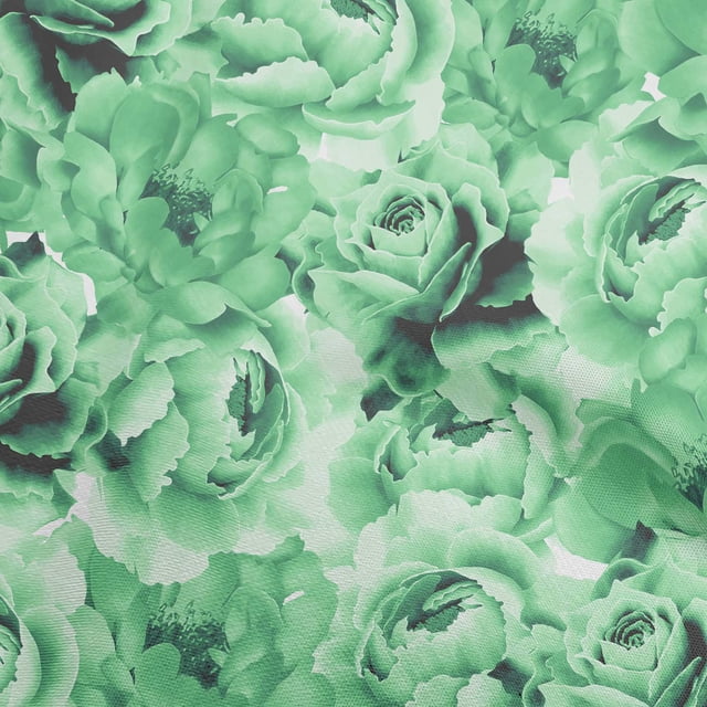 oneOone Rayon Sea Green Fabric Floral Craft Projects Decor Fabric Printed By The Yard 56 Inch Wide