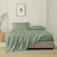 thumbnail image 1 of SGI Bedding 1000 TC Egyptian Cotton Bed Sheet Set - King Size Sheets 1000 Count Sheets for King Size Bed - Soft, Durable Sheets Cotton Sheets in 1000 TC 18" Deep Moss, 1 of 6