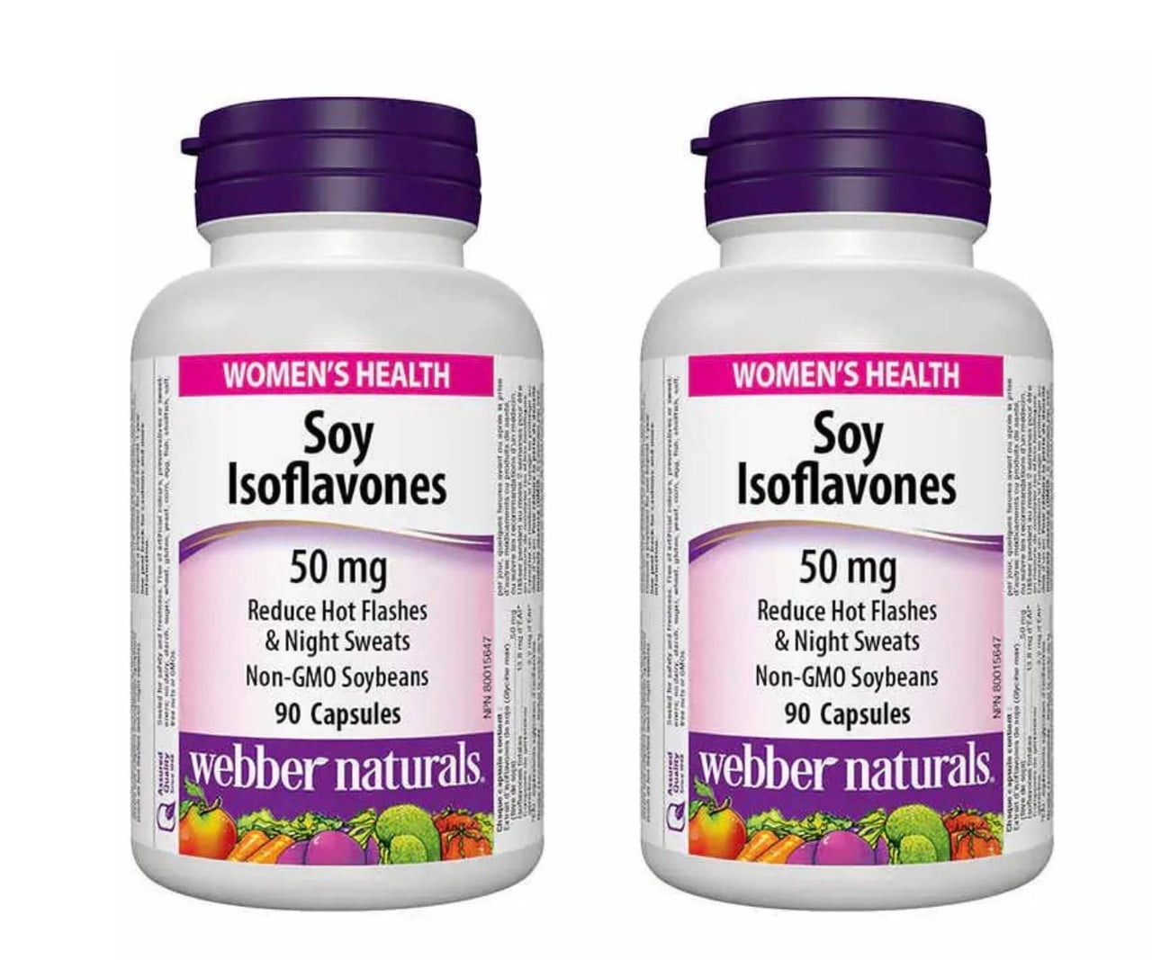 Webber Naturals Soy Isoflavone Complex - 2 x 90 Capsules | Hormonal Balance Support
