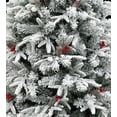 thumbnail image 5 of 6 Foot Light Flocked Green Balsam Fir Christmas Tree Pre-lit (6ft Pre-lit), 5 of 5