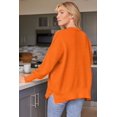 thumbnail image 2 of ORUYROP Women's Crewneck Batwing Long Sleeve Sweater 2023 Fall Oversized Ribbed Knit Side Slit Pullover Top, 2 of 7