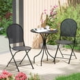 thumbnail image 1 of Costway 3pcs Patio Bistro Set Outdoor Conversation Furniture Table & Folding Chair, 1 of 10