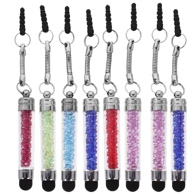 8 Pcs Stylet pour Téléphone et Tablette avec Pointe Sensible et Strass Acrylique