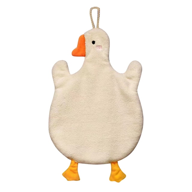 Kitchen Towel Cartoon Duck Goose Can Hang Household Bathroom Thickened Absorbent Wipe Handkerchief