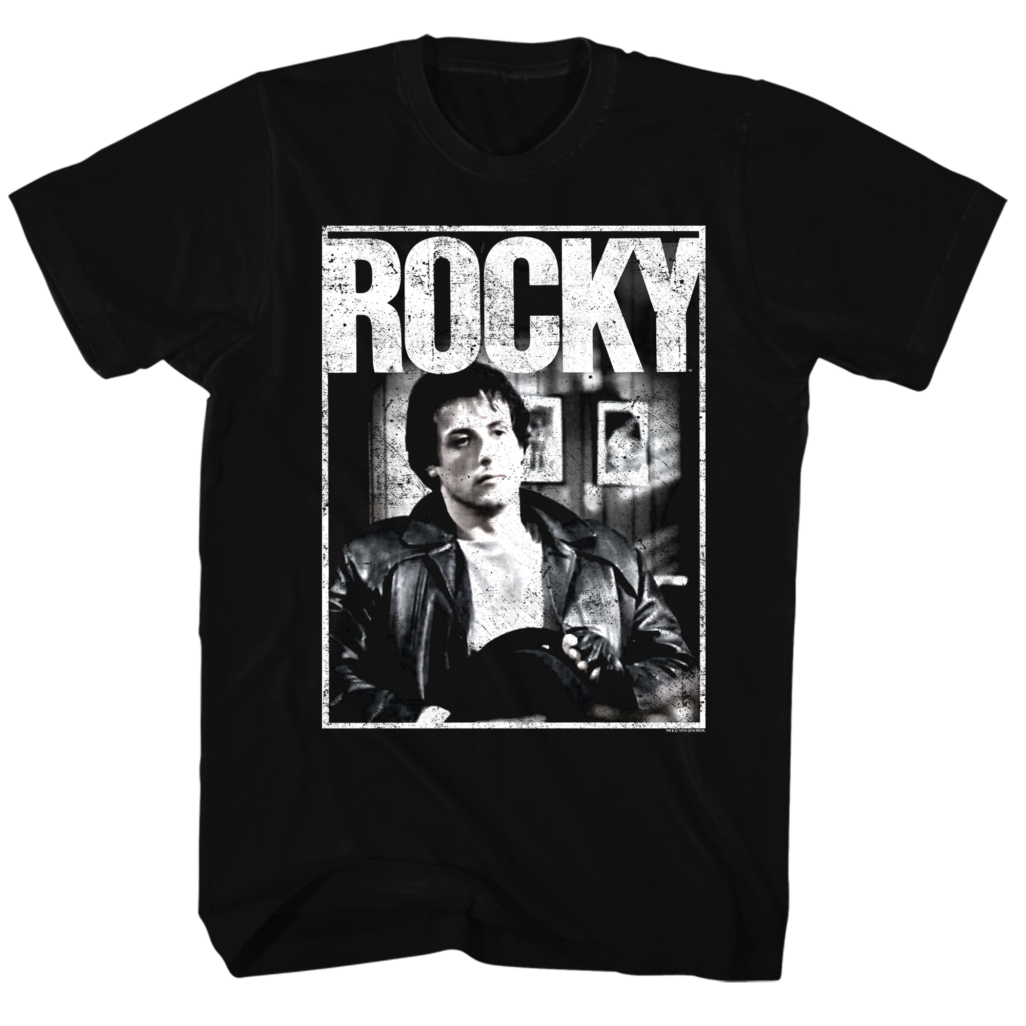 Rocky Mgm Film Rocky Assis et Écoutant Adulte American Classics T-Shirt Tee