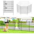 thumbnail image 1 of Garden Fence Metal Decorative Fence H x W ( Panels Total Length . ft) Dog Fence No Dig Fence Rustproof Animal Barrier Fencing for Dog Rabbits and Patio Yard, 1 of 9