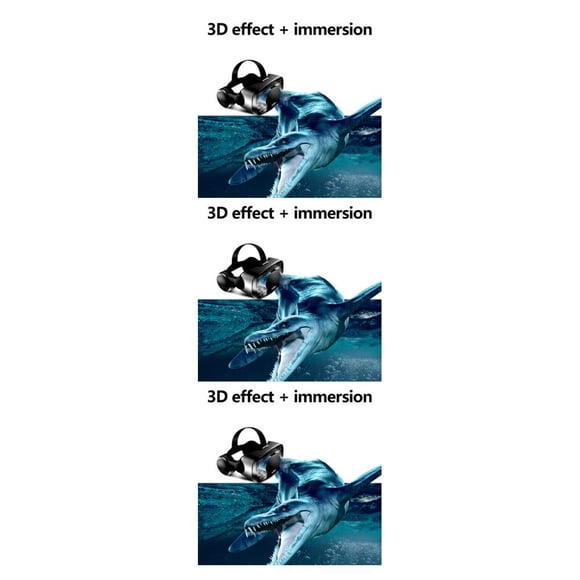 relayinert Lunettes 3D Légères Casque Casque pour Téléphones 5-7 Visuels Inégalés Sans Télécommande 22.5x22.5x12cm 3Ensemble