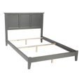 thumbnail image 1 of Leo & Lacey Madison Full Solid Wood Foundation Bed in Grey, 1 of 7