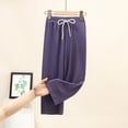 thumbnail image 2 of Dealovy Girls Pants Drawstring High Waisted Lounge Pants Wide Leg Casual Loose Fitted Trousers with Pockets, 2 of 6