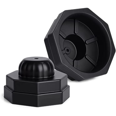 Scelleuse Universelle pour Pots Mason à Ouverture Régulière et Grand, Compatible avec Toutes les Marques de Scelleuses sous Vide, en Silicone de Qualité Alimentaire Haut de Gamme, Sans BPA, Trousse d'Accessoires de Mise en Conserve, Lot de 2, Noir
