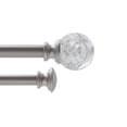 thumbnail image 1 of HOMETRENDS CARVED ACRYLIC BALL 3/4" DOUBLE DRAPERY ROD SET 42-120" NICKEL, 1 of 2