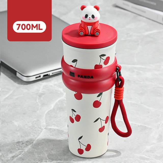 TIMIFIS Water Cup Cap Stainless Steel Large Capacity Straw Cup Kitchen Appliances