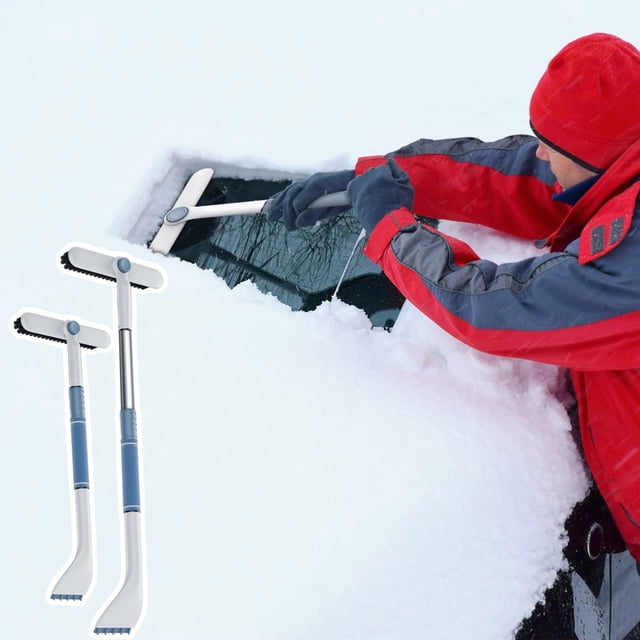 XYAIYT Three in One Automotive Snow Removal Tool with Shovel Brush and Ice Scraper for Efficient Car Snow and Frost Removal Long Lasting HighStrength Plastic Easy to Assemble and Store