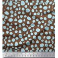 thumbnail image 1 of Soimoi Brown Silk Fabric Tumble Stone Abstract Decor Fabric Printed Yard 42 Inch Wide, 1 of 5