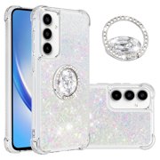 Case for FOXDOCK Samsung Galaxy A36 Full Corner Protection Glitter Phone Case with Ring Holder