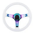 thumbnail image 3 of Fugacal 14in 6‑Hole Racing Steering Wheel Colorful Spoke ABS Drifting Wheel Universal, 3 of 8