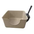 thumbnail image 3 of GROWTH TANK Open Top Pet Litter Tray Anti Splashing with Cat Litter er Cat Litter Box Coffee, 3 of 9