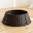 thumbnail image 2 of CNKOO Christmas Tree Rattan Skirt Stand Base Basket Cover Tidy Decor Grey, 2 of 17