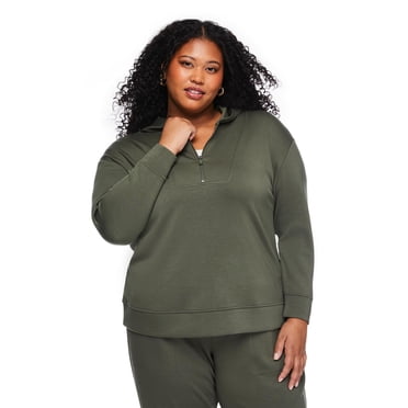 Haut à capuchon avec fermeture éclair quart de longueur Lane Bryant Plus pour femmes