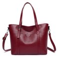thumbnail image 1 of Women Tote Bag Solid Color Large Capacity Casual Tote Handbag Crossbody Purse, 1 of 6