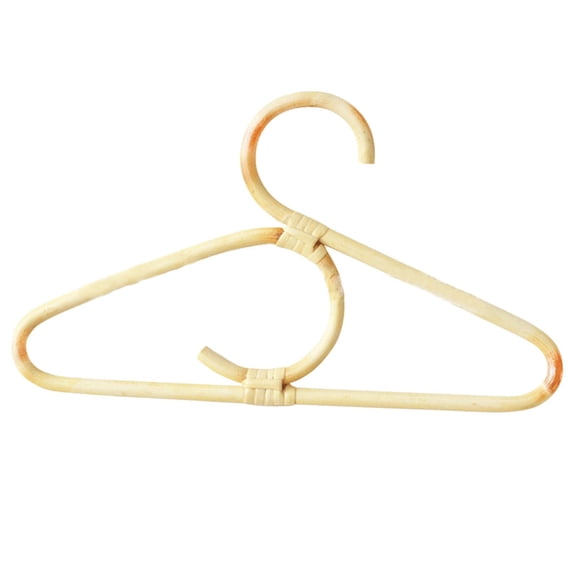 GUOOL Rattan Clothes Hanger Girl Dress Garments COAST Outfits Tops Towel Suit Hanging Rack Holder for Nursery Laundry Kids Adults Baby Women Men C