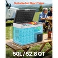 thumbnail image 2 of KFFKFF 12 Volt Car Refrigerator, 52.8QT/50L Car Fridge, Portable Electric Cooler with -4℉~68℉ Adjustable Temperature, 12/24V DC and 100- 240V AC Compressor Freezer for Outdoor, Camping, Travel, RV, 2 of 9