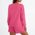 thumbnail image 5 of HAiming Ensemble 2 Pcs pour Femmes Chandail Col Rond Chandails en Molleton et Shorts Surdimensionnés Amples, 5 of 5