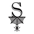 thumbnail image 4 of Spider Halloween Decoration Hang Tag Set with 26 Iron Letters 5.3 cm x 9 cm, Black Rope Included, 4 of 4