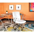 thumbnail image 2 of Faux Leather Chair in White with Chrome Base, 2 of 8