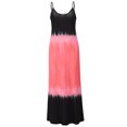 thumbnail image 3 of Robe Maxi Sans Manches à Col en V Dégradé Colorblock pour Femmes, 3 of 7