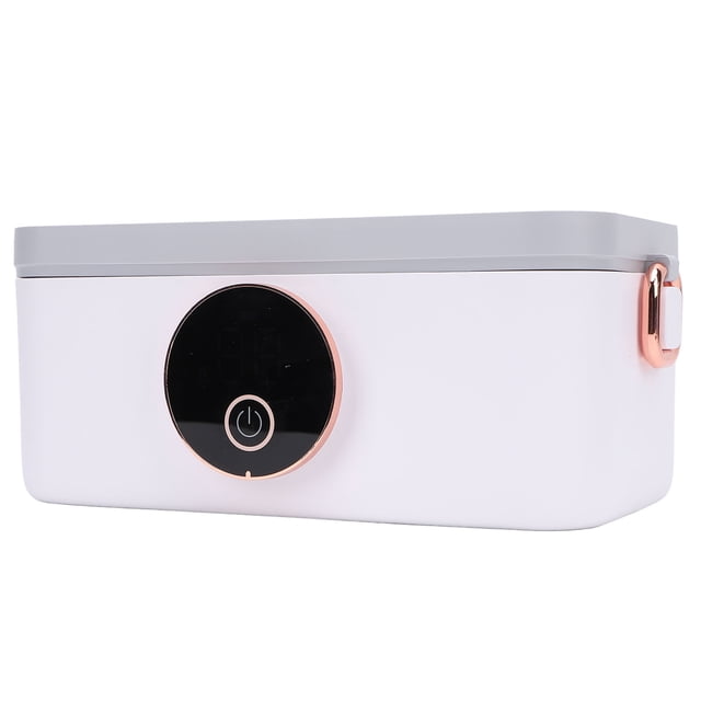 Boîte à Lunch Chauffante, Boîte à Lunch Électrique Portable en Acier Inoxydable avec Récipient Intérieur de 1000 ml, Chauffage à 5 Vitesses, Contenant à Lunch Électrique Rechargeable par USB pour Étudiants, Travailleurs de Bureau