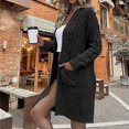 thumbnail image 1 of IMENGL Autumn winter loose solid alpaca wool sweater, Black 3XL, Size M-3XL, 1 of 4