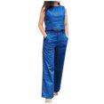 thumbnail image 1 of Birdeem Ensemble de Shorts Sans Manches en Coton et Lin pour Femmes, Haut, Pantalon Élargi, Pantalon Long, 1 of 5