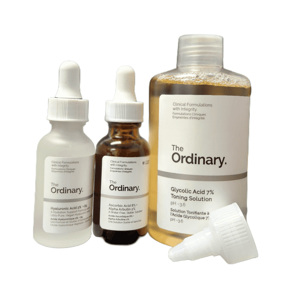 The Ordinary Face Serum Set Ascorbic Acid 8% Hyaluronic Acid 2% Glycolic Acid 7%