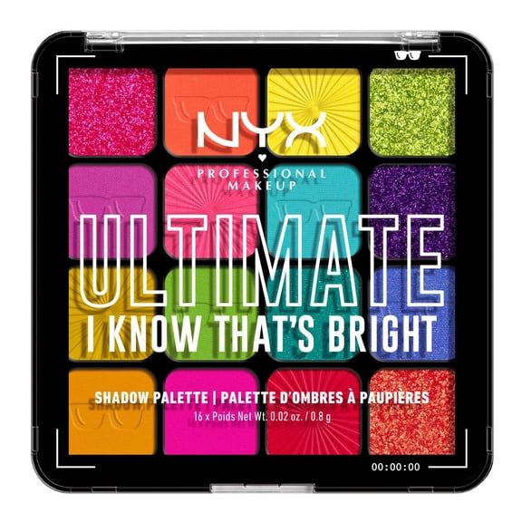 NYX PROFESSIONAL MAKEUP, Palette d'ombres à paupières Ultimate Shadow, 16 couleurs, Formule Végétalienne - Warm Neutrals