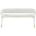 thumbnail image 4 of Meridian Furniture Destiny Banc en Cuir Végane Blanc, 4 of 15